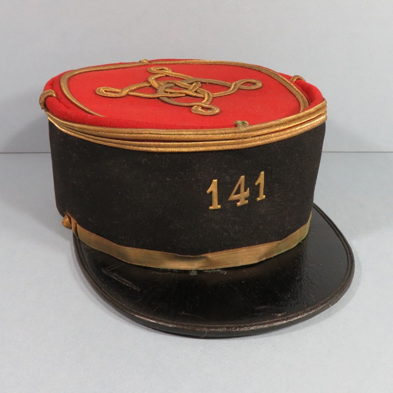 KEPI POLO DE LIEUTENANT DU 141 ème REGIMENT D'INFANTERIE DE LIGNE 1910 - 1920 TAILLE 58