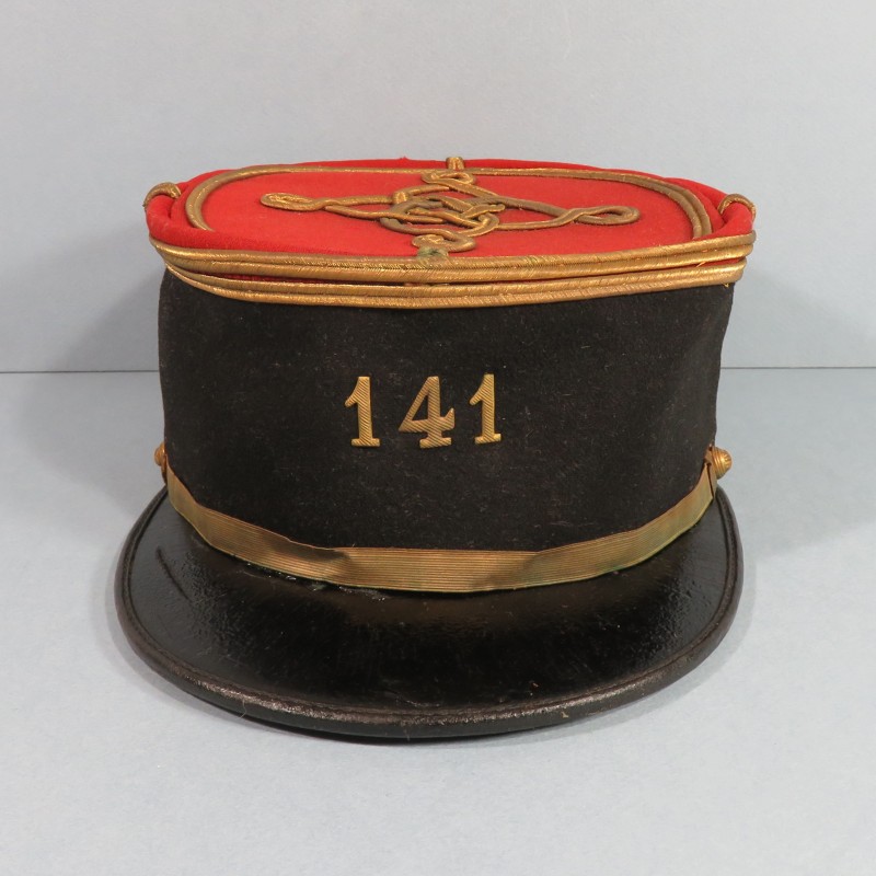 KEPI POLO DE LIEUTENANT DU 141 ème REGIMENT D'INFANTERIE DE LIGNE 1910 - 1920 TAILLE 58