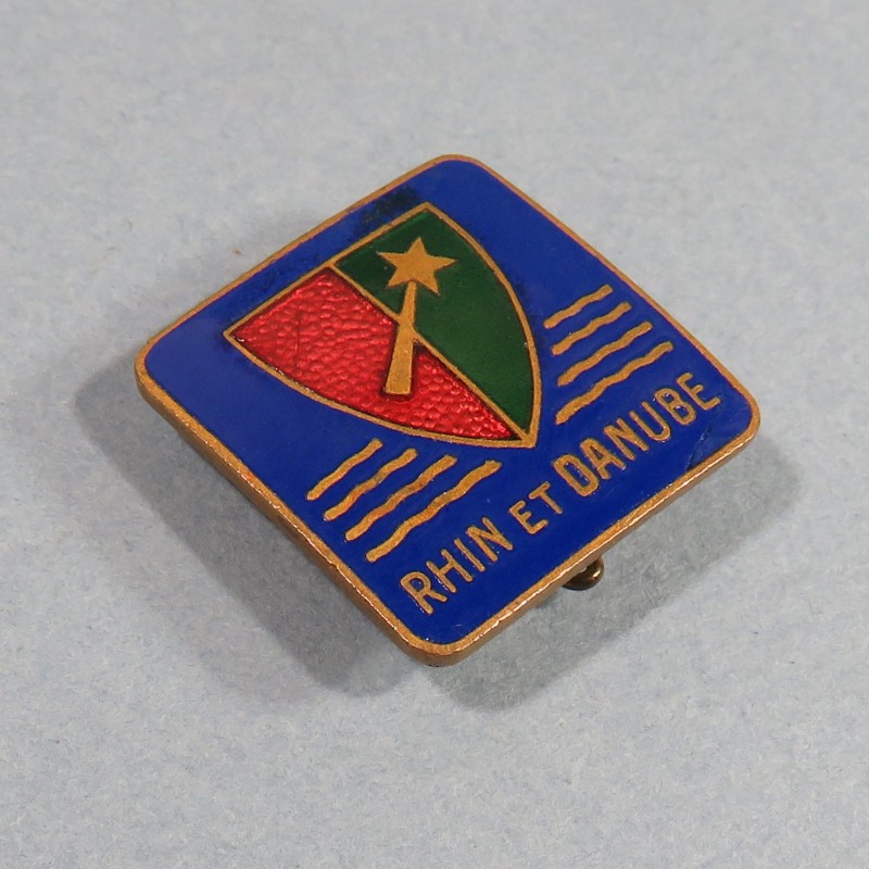 PETIT INSIGNE EMAILLE 1 ere ARMEE RHIN ET DANUBE LIBERATION 1944-1945 TOA ALLEMAGNE