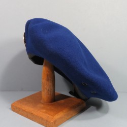 BERET BLEU ROI MODELE 1953 GUERRE INDOCHINE ALGERIE PARACHUTISTE METRO TAP TAILLE 60 INSIGNE DRAGO ROMAINVILLE