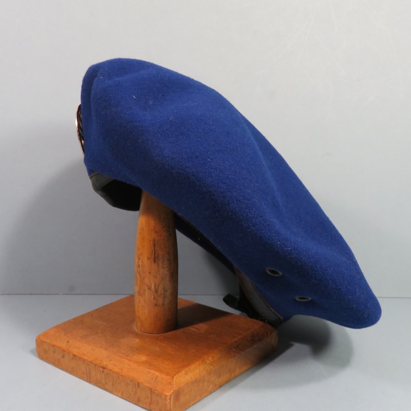 BERET BLEU ROI MODELE 1953 GUERRE INDOCHINE ALGERIE PARACHUTISTE METRO TAP TAILLE 60 INSIGNE DRAGO ROMAINVILLE