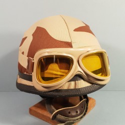 CASQUE F1 CAMOUFLE DAGUET PREMIERE GUERRE DU GOLF 1990 - 1991 COUVRE CASQUE ET LUNETTES BOLLE LEGION ETRANGERE TTA