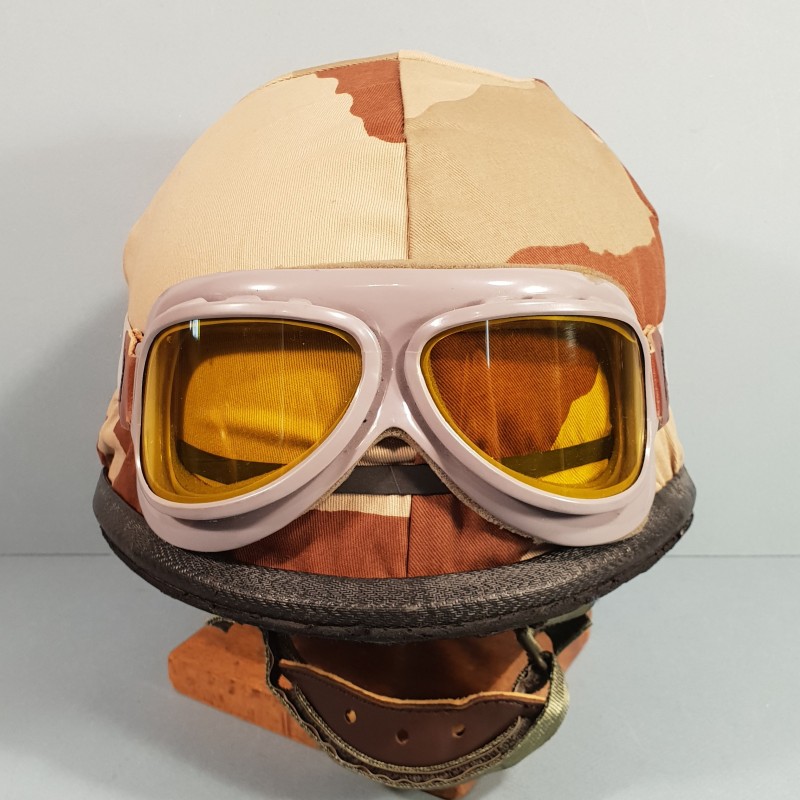 CASQUE F1 CAMOUFLE DAGUET GUERRE DU GOLF 1990 - 1991 COUVRE CASQUE ET LUNETTES BOLLE LEGION ETRANGERE TTA