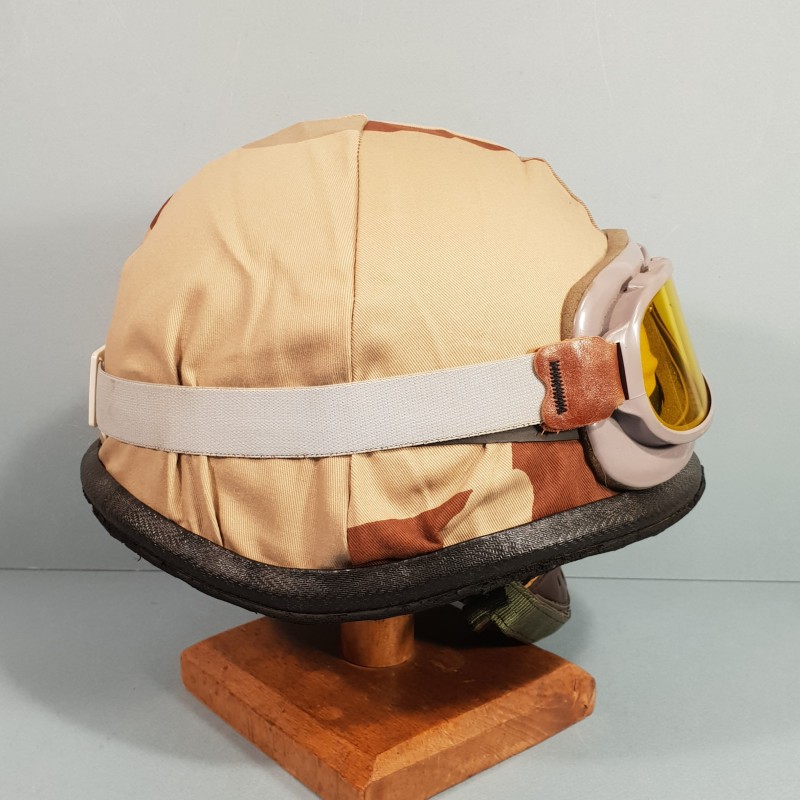 CASQUE F1 CAMOUFLE DAGUET GUERRE DU GOLF 1990 - 1991 COUVRE CASQUE ET LUNETTES BOLLE LEGION ETRANGERE TTA