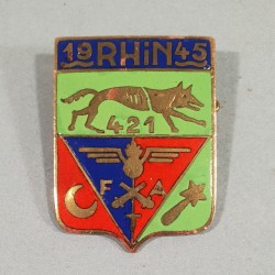 INSIGNE MILITAIRE FRANCAIS 241 ème RATFA ARTILLERIE FORCES TERRESTRES ANTIAERIENNES ARMEE DE LIBERATION RHIN 1945