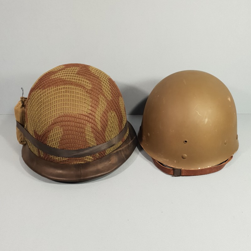 CASQUE FRANCAIS MODELE 1951 AVEC CAMOUFLAGE ET PANSEMENT ETAT NEUF DE STOCK LOURD JAPY 1953 ET LINER FRANCK 1952