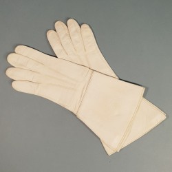 PAIRE DE GANTS CRISPIN EN CUIR BLANC CAVALERIE GENDARMERIE GARDE REPUBLICAINE GARDE AU DRAPEAU SAPEURS TAILLE 7