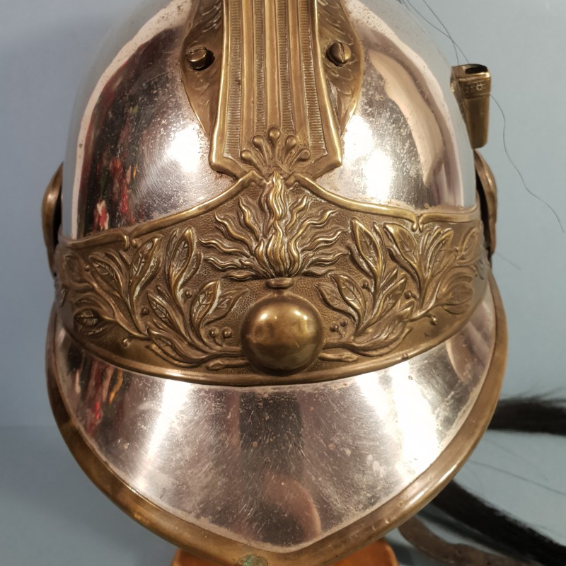 CASQUE DE DRAGON MODELE TROUPE 1874 AVEC SON COUVRE CASQUE CAVALERIE FRANCAISE GUERRE 1914 1918