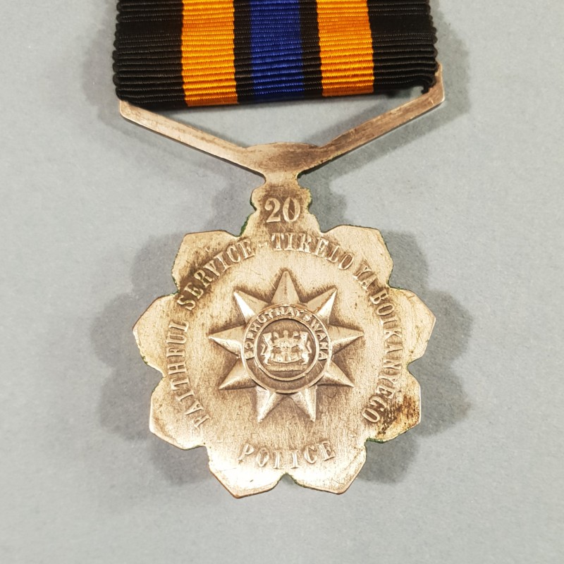 BOPHUTATSWANA AFRIQUE DU SUD MEDAILLE DE LA POLICE BONS ET LOYAUX SERVICES FAITHFUL SERVICE POLICE SOUTH AFRICA MEDAL °