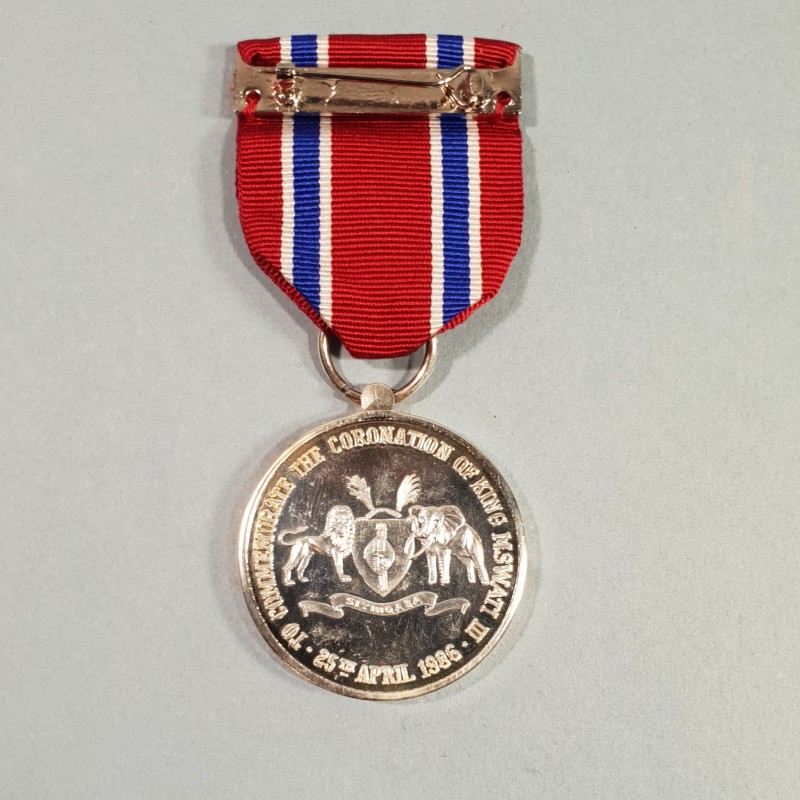 SWAZILAND AFRIQUE DU SUD MEDAILLE DU COURONNEMENT DU ROI MSWATI III CORONATION KING SOUTH AFRICA MEDAL °