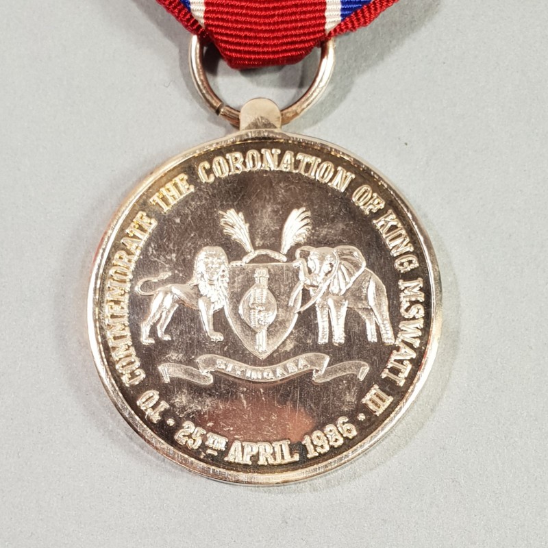 SWAZILAND AFRIQUE DU SUD MEDAILLE DU COURONNEMENT DU ROI MSWATI III CORONATION KING SOUTH AFRICA MEDAL °