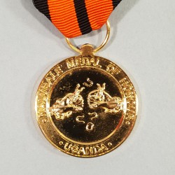 OUGANDA AFRIQUE DU SUD MEDAILLE DES VOLONTAIRES CIVILS NALUBALE MECDAILLE D'HONEUR SOUTH AFRICA UGANDA MEDAL °