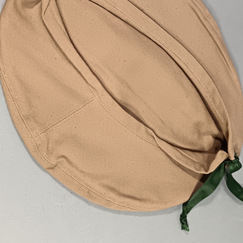 BERET EN 3 PARTIES BEIGE SABLE COUTURES COTE DES COMMANDOS MARINE TAILLE 58 FABRICATION ANNEES 1950 1960