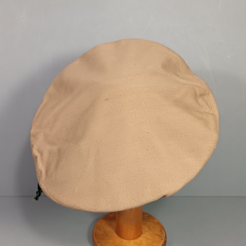 BERET EN 3 PARTIES BEIGE SABLE COUTURES COTE DES COMMANDOS MARINE TAILLE 58 FABRICATION ANNEES 1950 1960