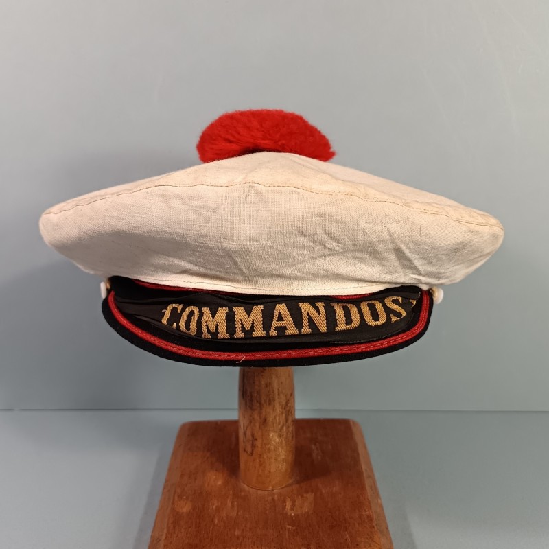 BACHI MARINE NATIONALE FRANCAISE AVEC BANDEAU DES COMMANDOS MARINE ANNEES 1950-1970 TAILLE 55