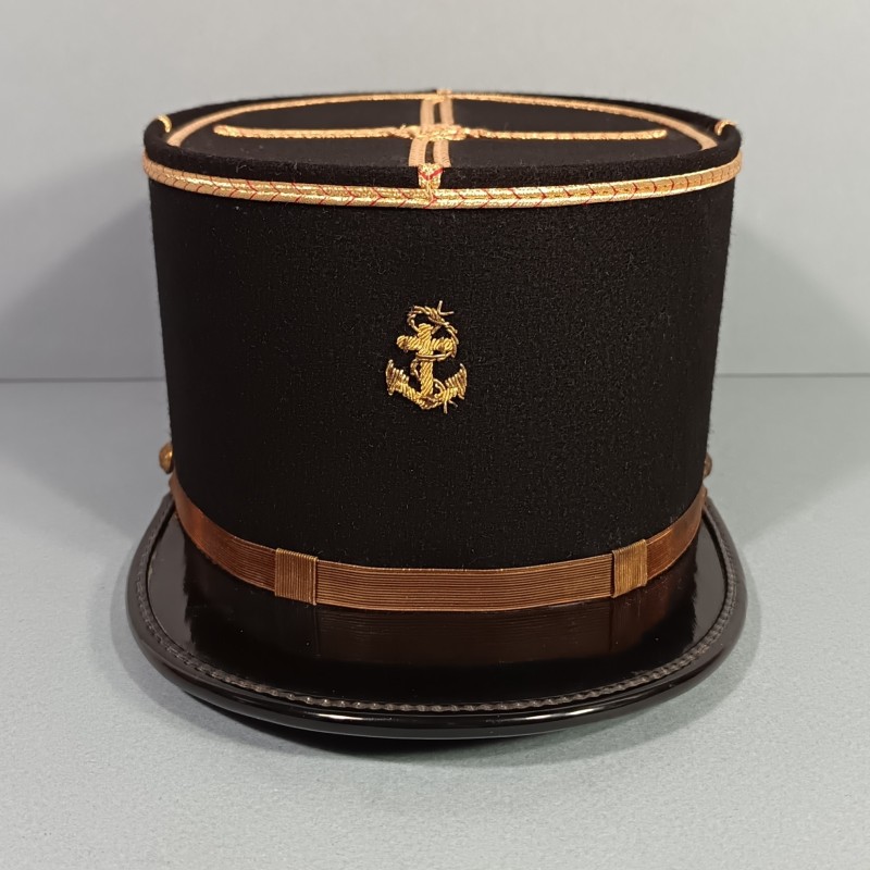 KEPI D'ADJUDANT-CHEF INFANTERIE ET ARTILLERIE COLONIALE TROUPES DE MARINES ANCRE BRODEE ANNEES 1960 -1970 TAILLE 58