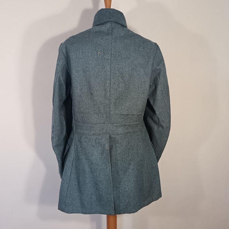 VESTE D'UNIFORME SOUS OFFICIER MODELE 1914-15 EN DRAP BLEU HORIZON SANS DOUBLURE DEBUT DE LA GUERRE 1914 1918