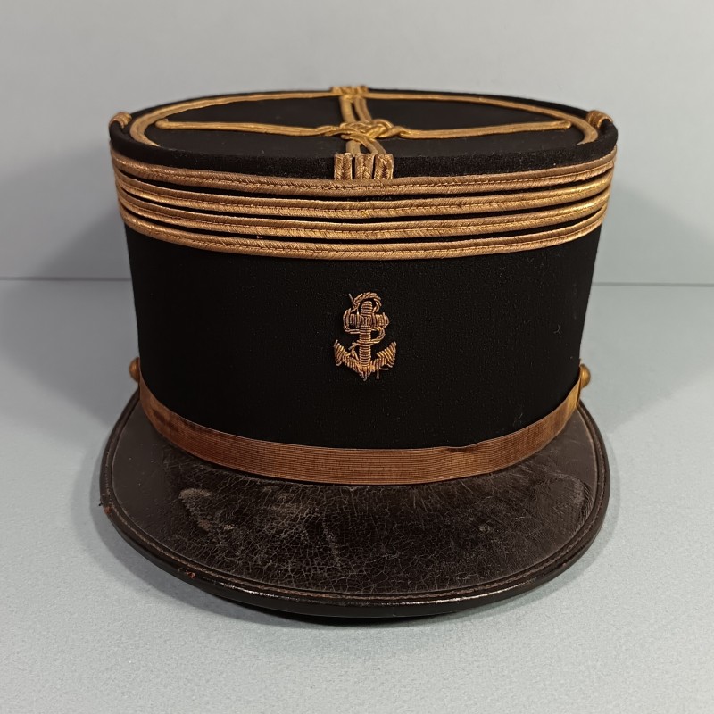 KEPI MODELE 1919 1931 DE COMMANDANT DE L'INFANTERIE ET DE L'ARTILLERIE COLONIALE ANNEES 1940 TAILLE 58