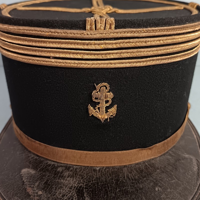 KEPI MODELE 1919 1931 DE COMMANDANT DE L'INFANTERIE ET DE L'ARTILLERIE COLONIALE ANNEES 1940 TAILLE 58