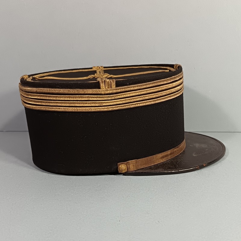 KEPI MODELE 1919 1931 DE COMMANDANT DE L'INFANTERIE ET DE L'ARTILLERIE COLONIALE ANNEES 1940 TAILLE 58