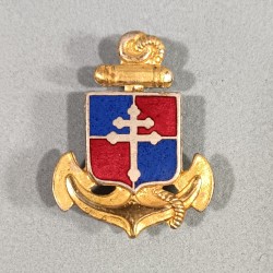 INSIGNE MILITAIRE ARMEE DE LIBERATION 9 ème DIC DIVISION D'INFANTERIE COLONIALE FABRICATION DRAGO DEPOSE RUE BERANGER