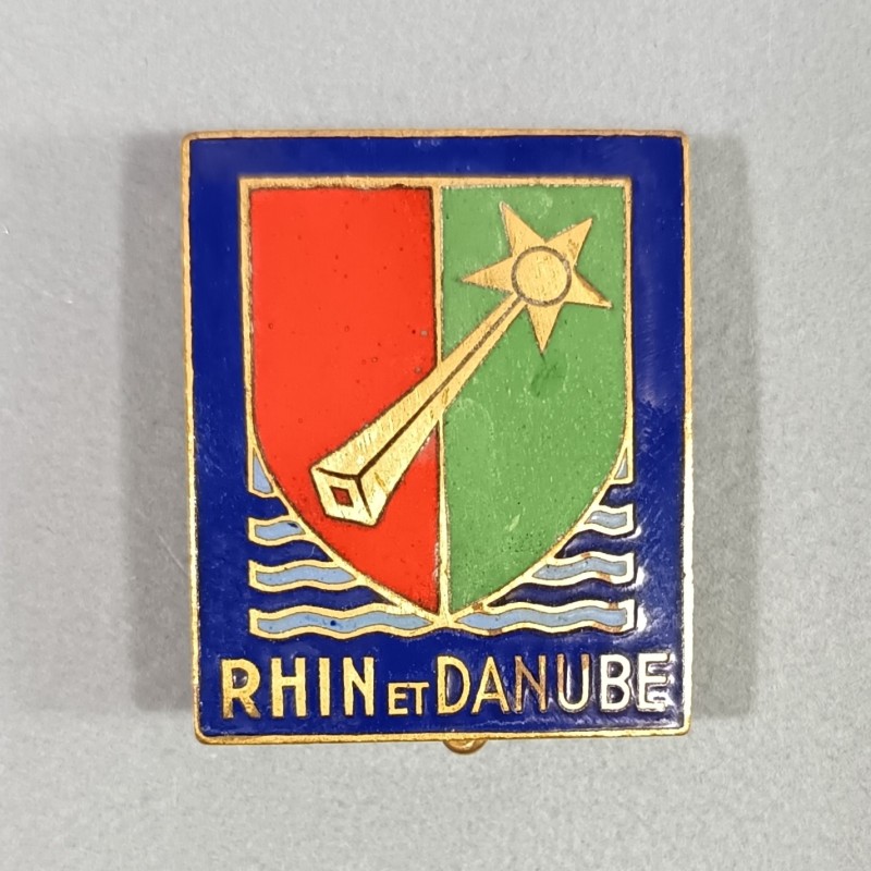 INSIGNE MILITAIRE 1 ère ARMEE DE LIBERATION RHIN ET DANUBE FAB. DRAGO PARIS RUE BERANGER